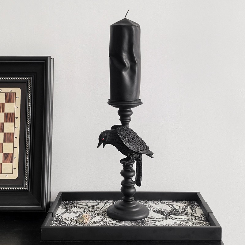 Elements Lighting Decor - Light luxury dark elements crow candle