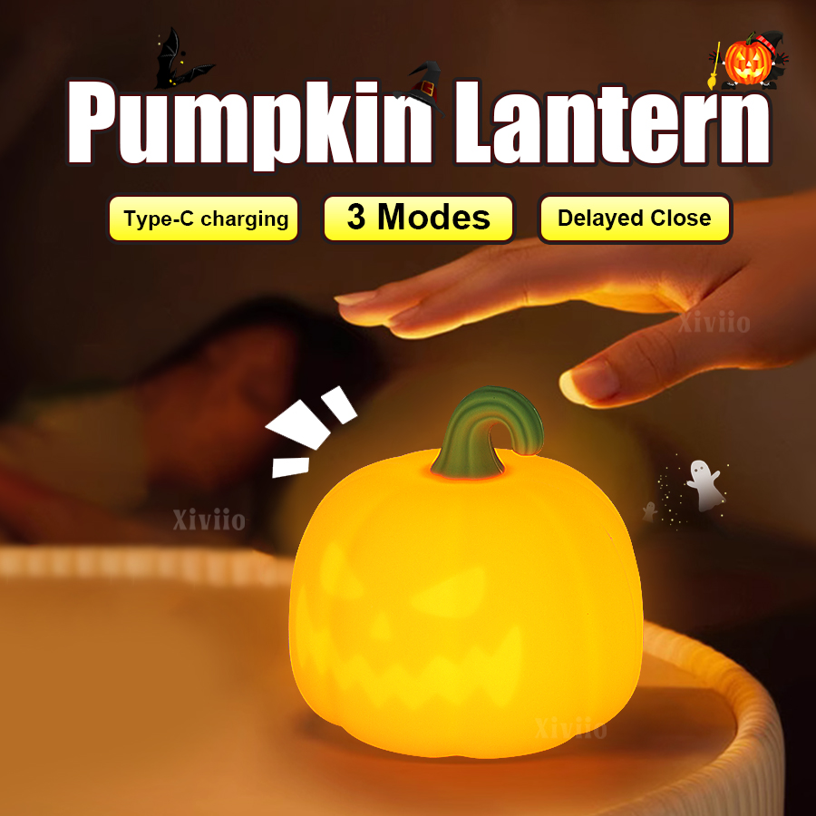 Lighting Decoration Ideas - Halloween Pumpkin Lamp Super Soft Silicone