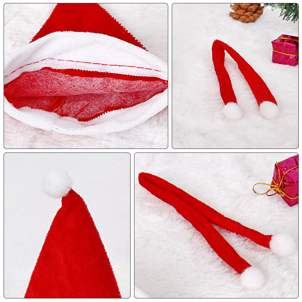 Lighting Tree Decor - 1Set Christmas Hat Scarf Decoration Set