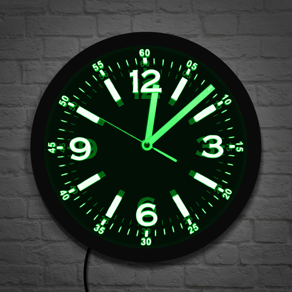 Lighting Home Decor Wall Clocks - Modern Design LED Neon Light Wall