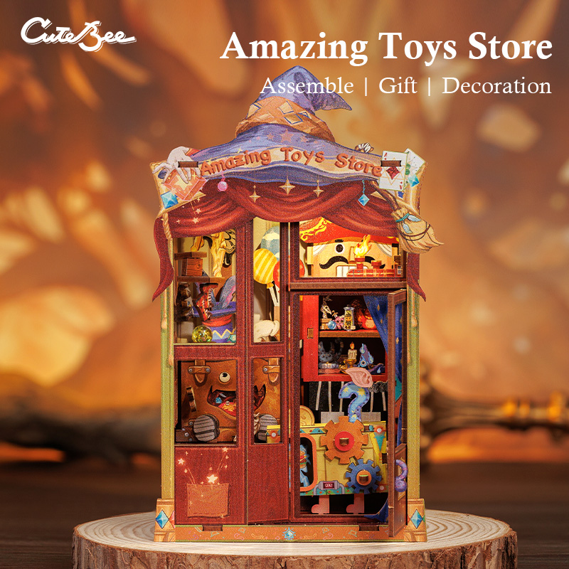 Lighting Decor Store - CUTEBEE DIY Book Nook Kit Miniature