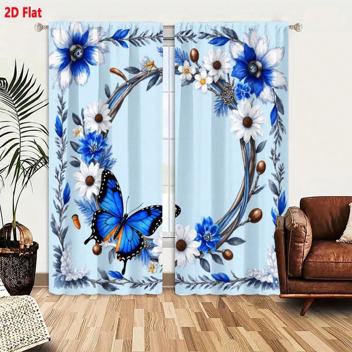 Elements Lighting Decor - 2pcs 2D Flat Light Blue Background