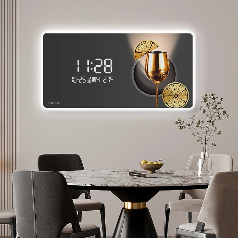 Lighting Home Decor Wall Clocks - Home Decor LED Ambient Light Wall