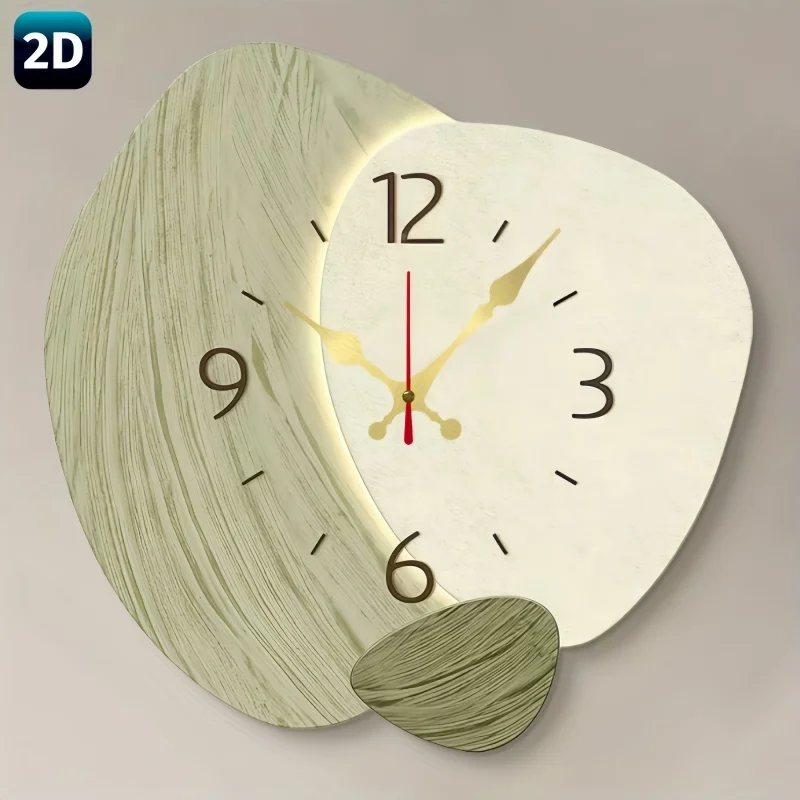 2D Flat, Wooden Silent Wall Cl - Lighting Home Decor Wall Clocks 评论和价格