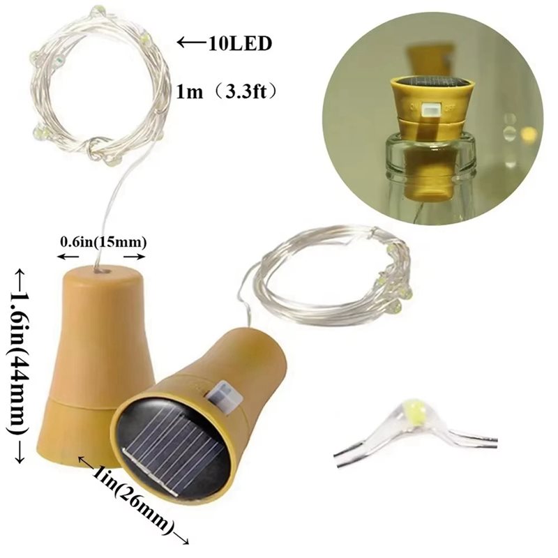 LUCKshopping 20Pcs Solar Wine  - Decor Lighting Cork 评论和价格