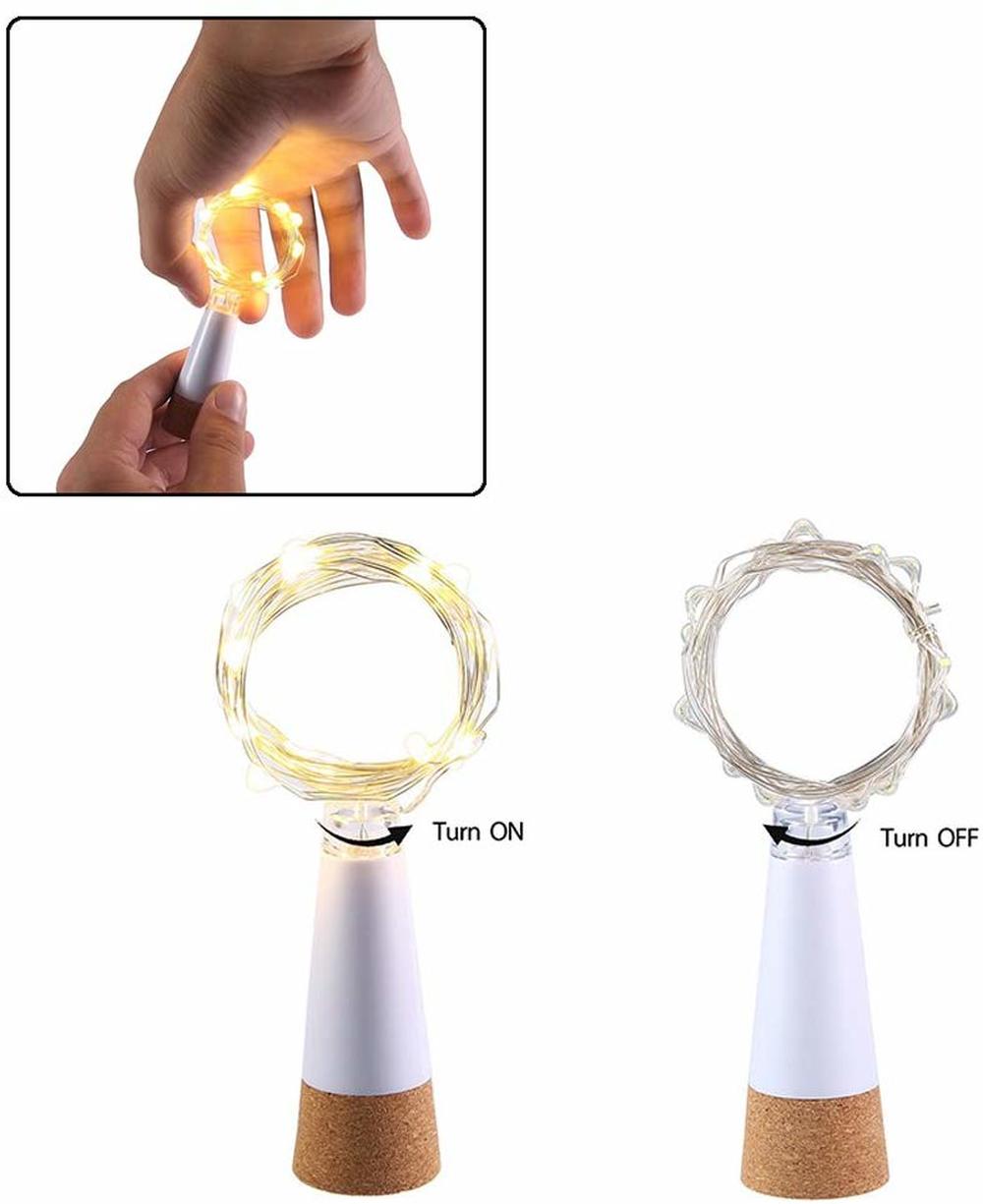 2m 20 LED Cork Bottle Fairy Li - Decor Lighting Cork 评论和价格