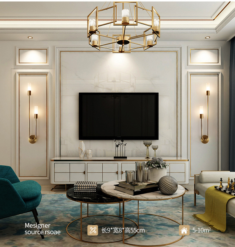 Retro Background Living Room A - Lighting Decor Bedroom 评论和价格