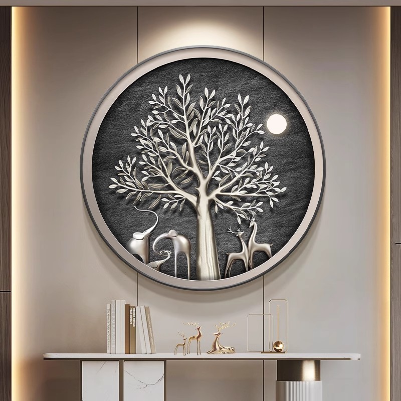 Elephant-themed circular porch - Elements Lighting Decor 评论和价格