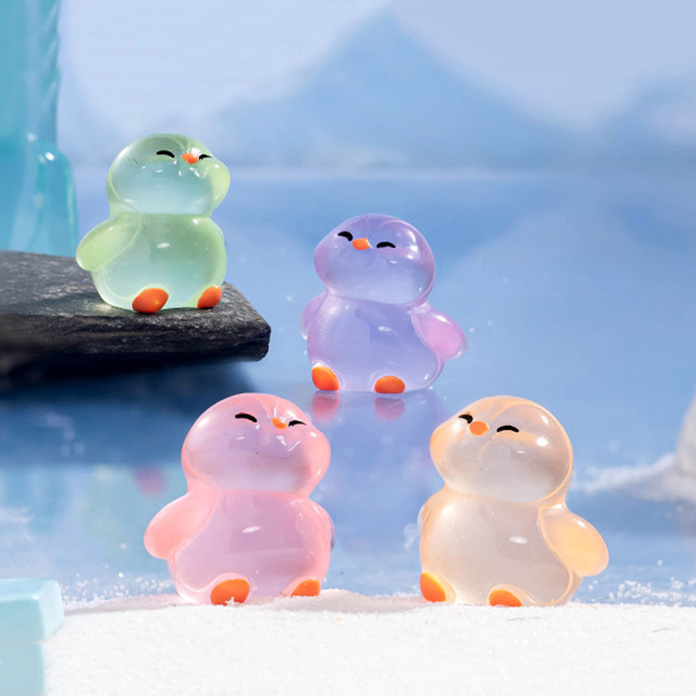 18Pcs Glowing Resin Penguins:  - Lighting Home Decor Ideas 评论和价格