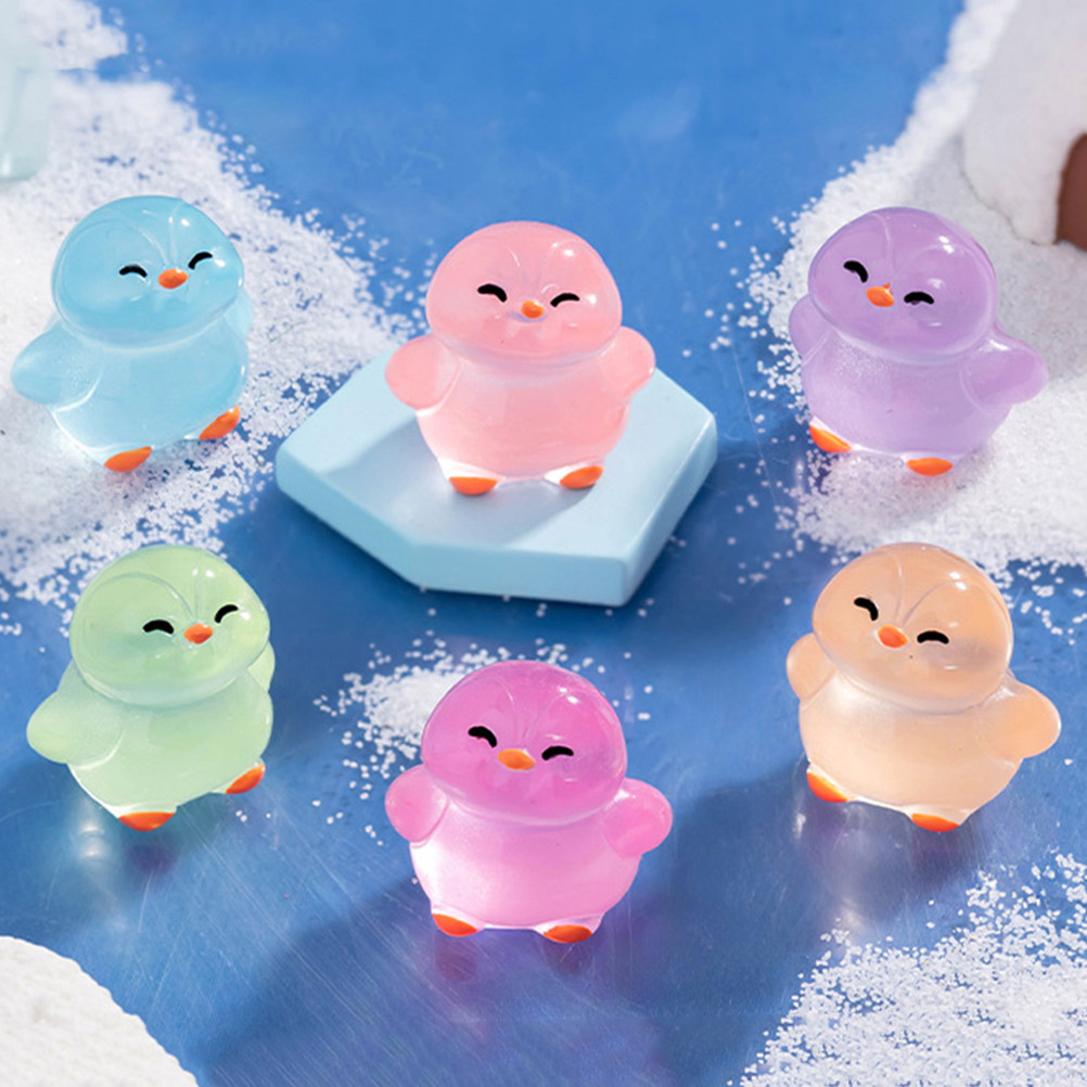 18Pcs Glowing Resin Penguins:  - Lighting Home Decor Ideas 评论和价格