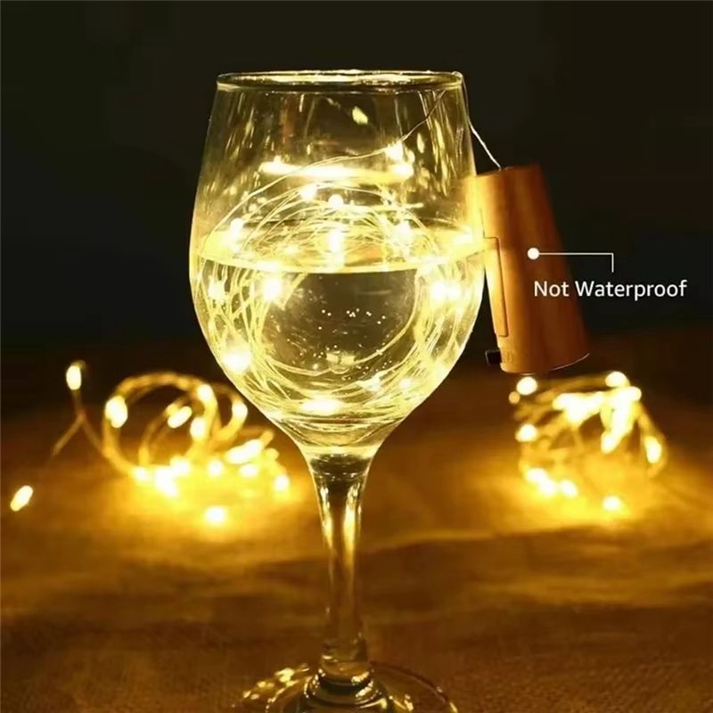 A76I-Set Of 10 Solar LED Fairy - Decor Lighting Cork 评论和价格