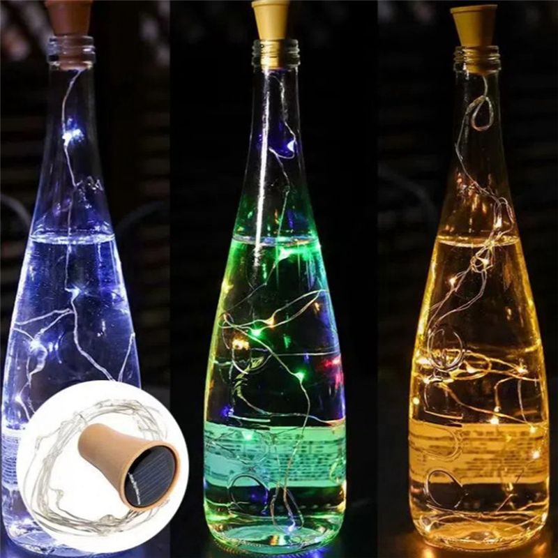 A76I-Set Of 10 Solar LED Fairy - Decor Lighting Cork 评论和价格