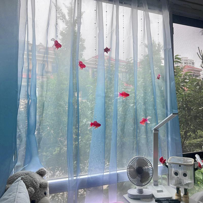 Light Blue Solid Sheer Voile W - Lighting Decoration Ideas 评论和价格