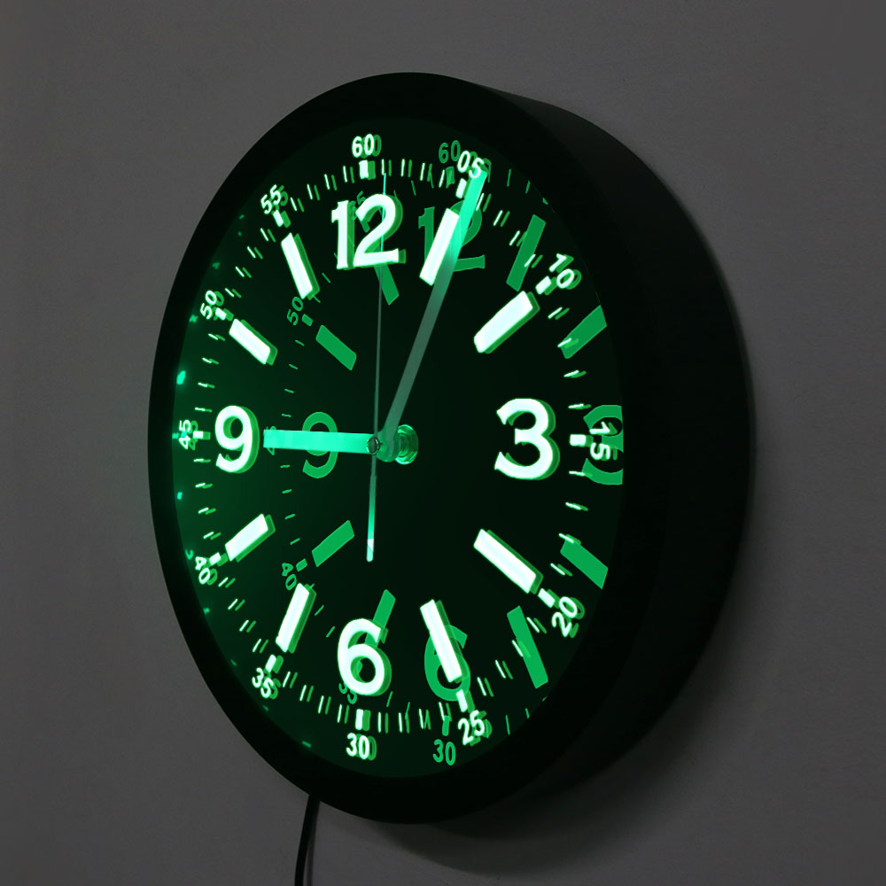 Modern Design LED Neon Light W - Lighting Home Decor Wall Clocks 评论和价格