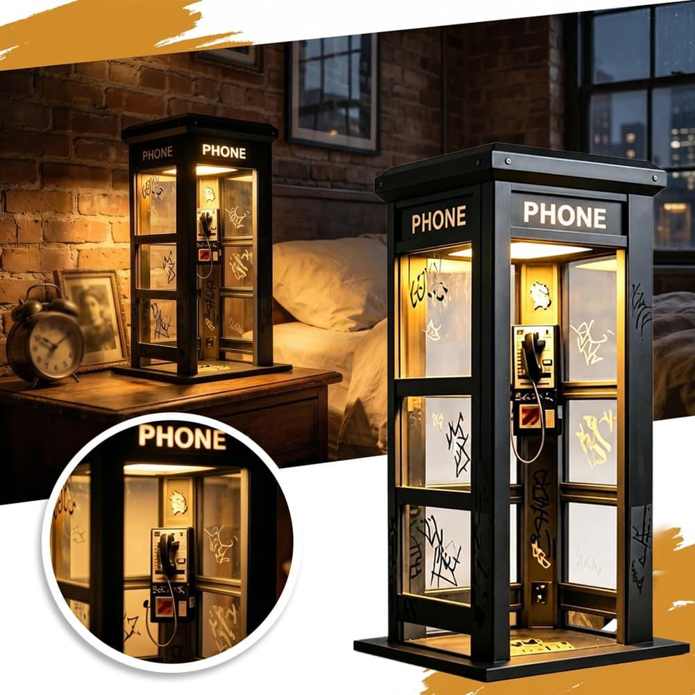 Retro Graffiti Phone Booth Tab - Lighting Decoration Ideas 评论和价格
