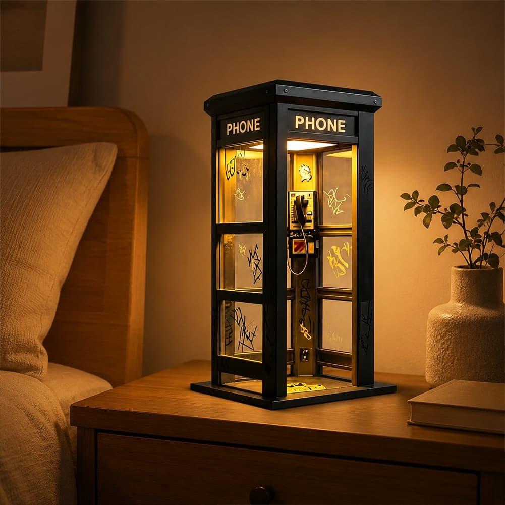 Retro Graffiti Phone Booth Tab - Lighting Decoration Ideas 评论和价格