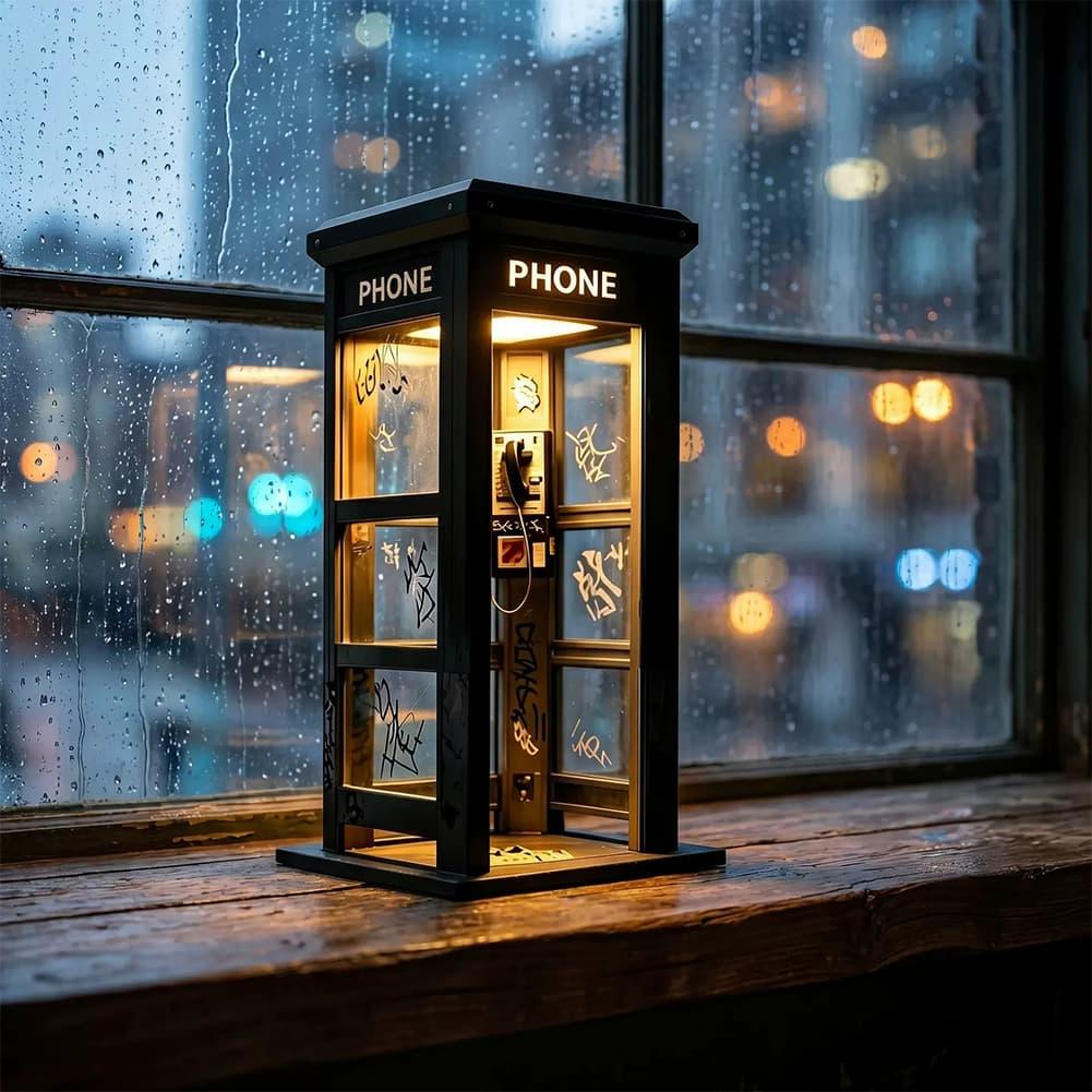 Retro Graffiti Phone Booth Tab - Lighting Decoration Ideas 评论和价格