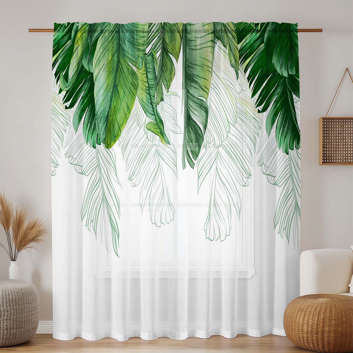 Nordic Style Window Curtain Pa - Elements Lighting Decor 评论和价格