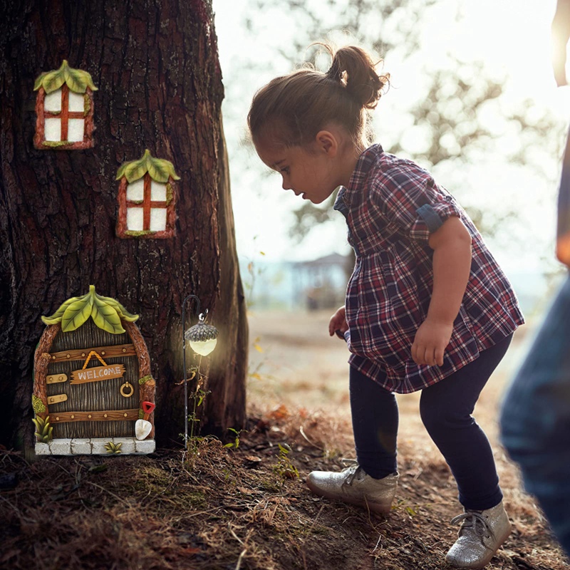 Miniature Fairy Gnome Home Win - Lighting Tree Decor 评论和价格