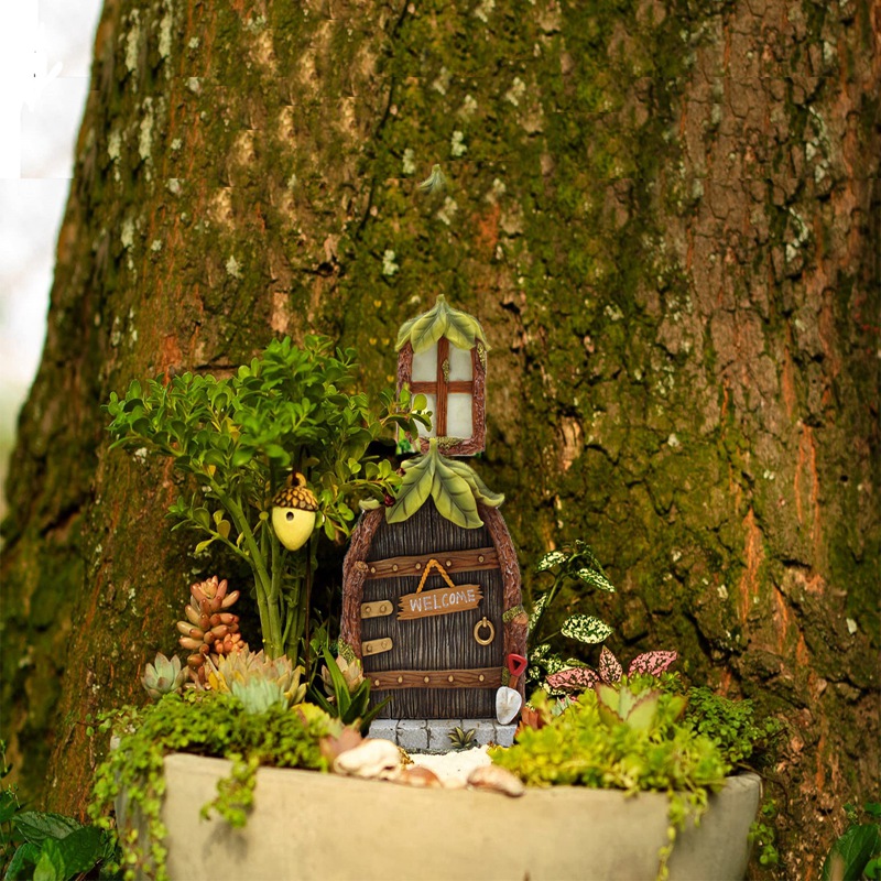 Miniature Fairy Gnome Home Win - Lighting Tree Decor 评论和价格
