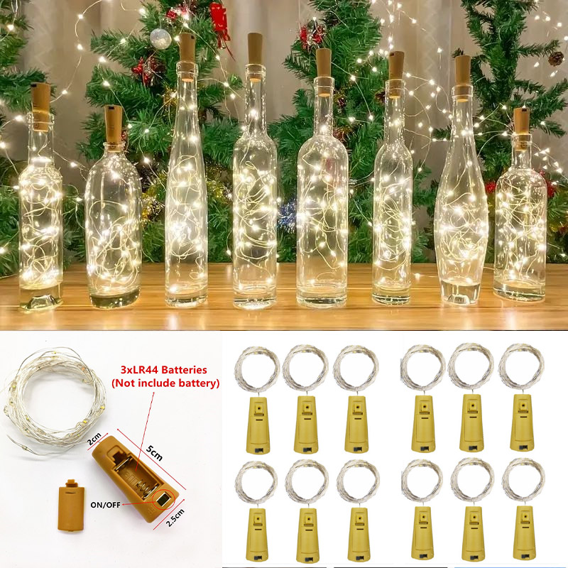 6pcs 20led Wine Bottle with Co - Decor Lighting Cork 评论和价格