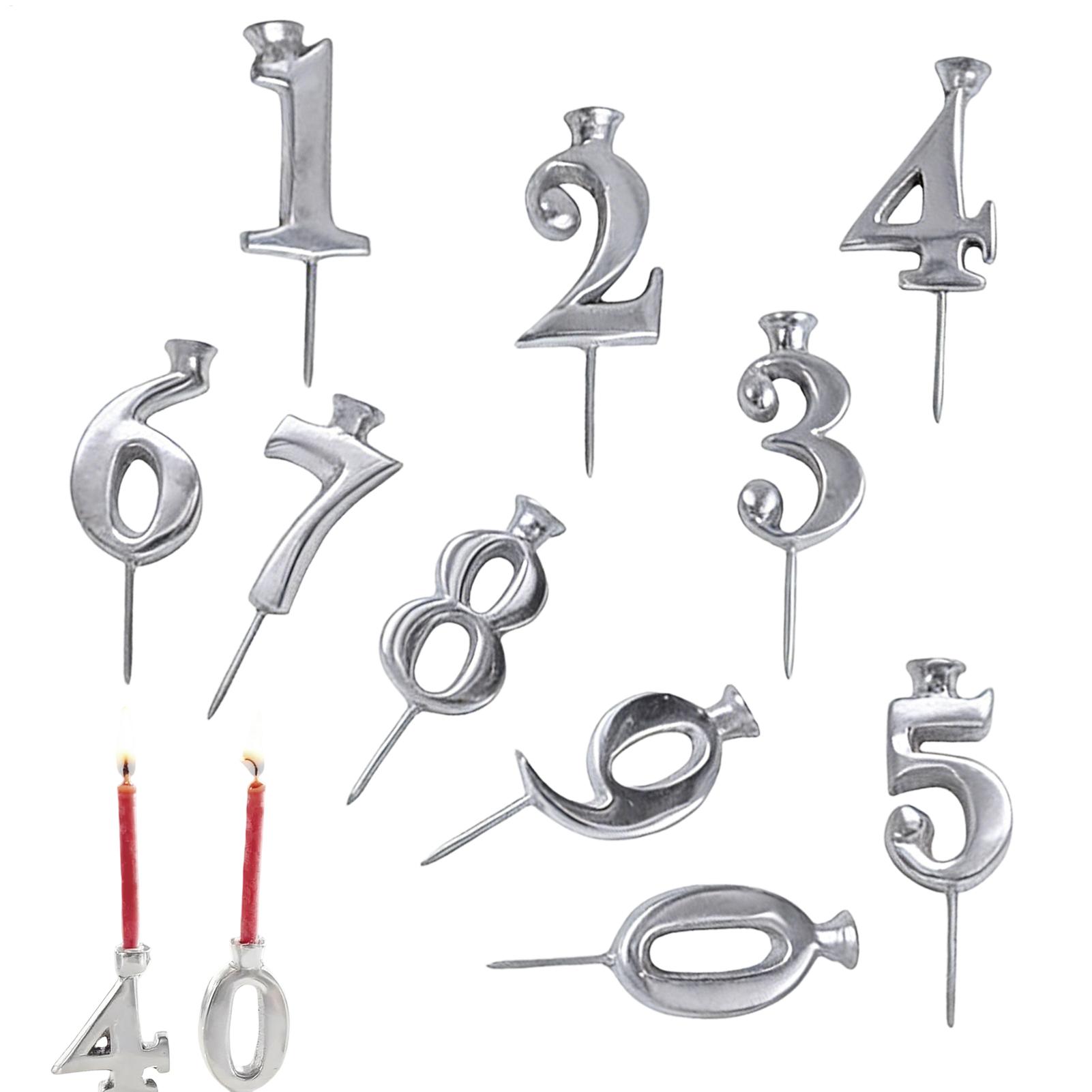 Reusable numbers birthday cand - Candle Holder Set 评论和价格