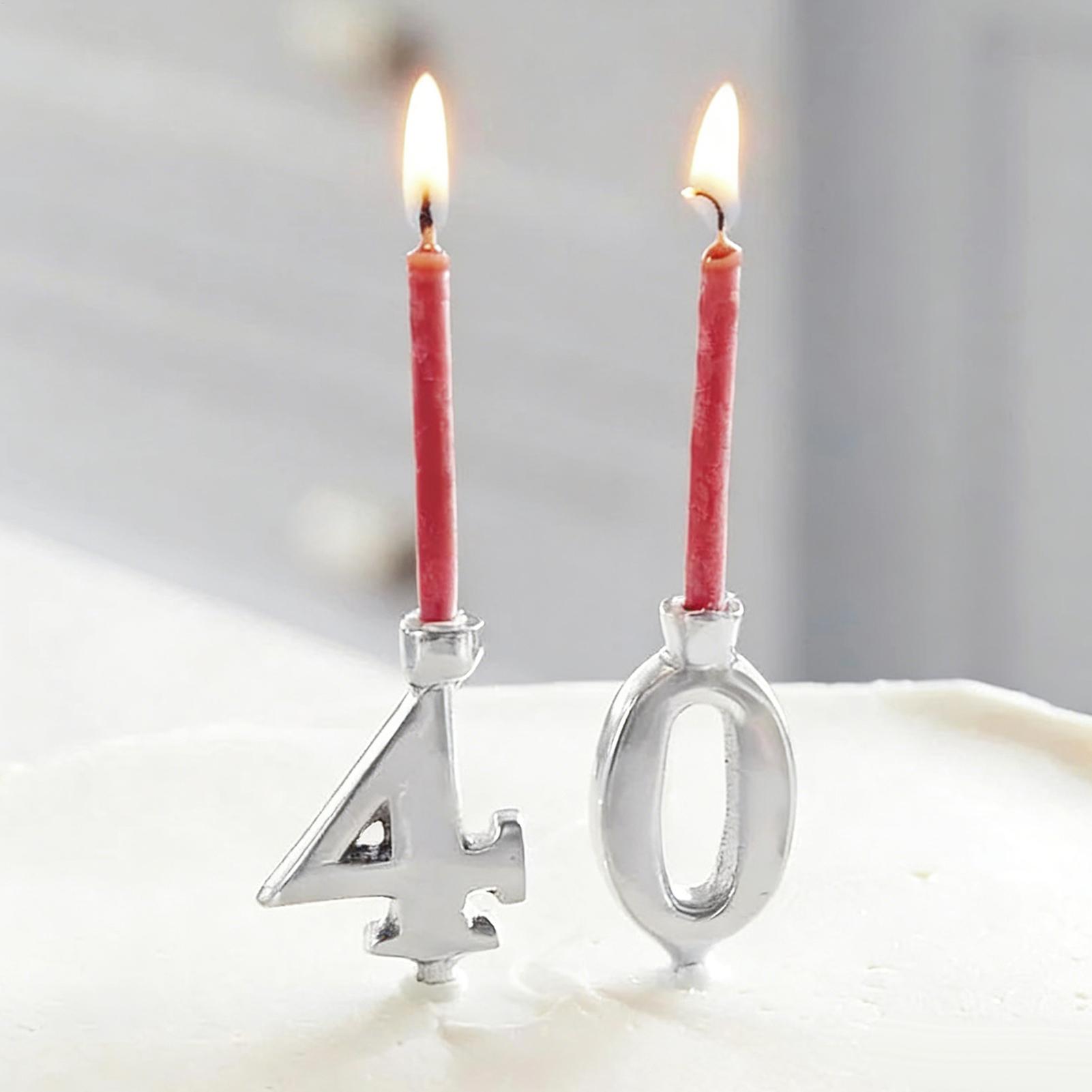 Reusable numbers birthday cand - Candle Holder Set 评论和价格