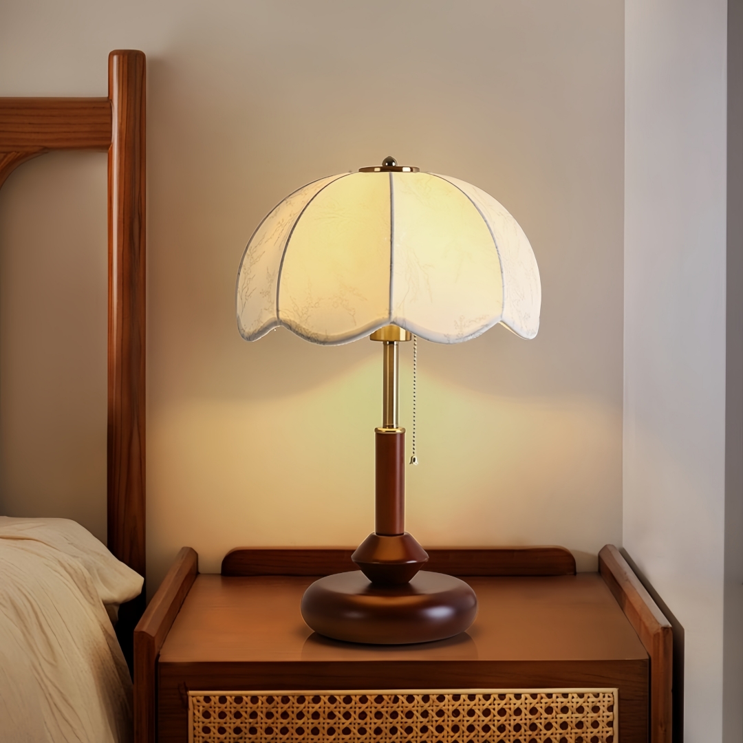 Vintage Scalloped Dome Table L - Lighting Decor Bedroom 评论和价格