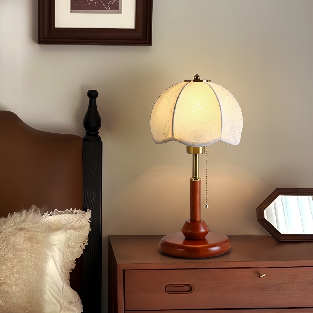 Vintage Scalloped Dome Table L - Lighting Decor Bedroom 评论和价格
