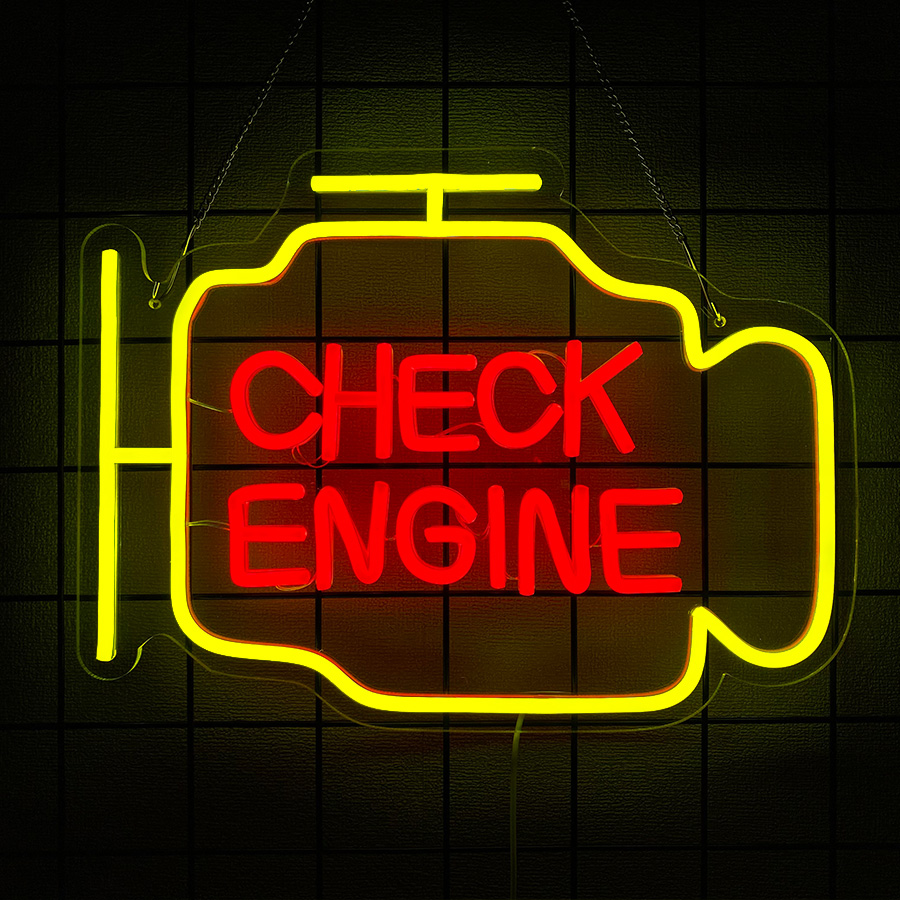 Check Engine Neon Sign For Wal - Lighting Decor Store 评论和价格