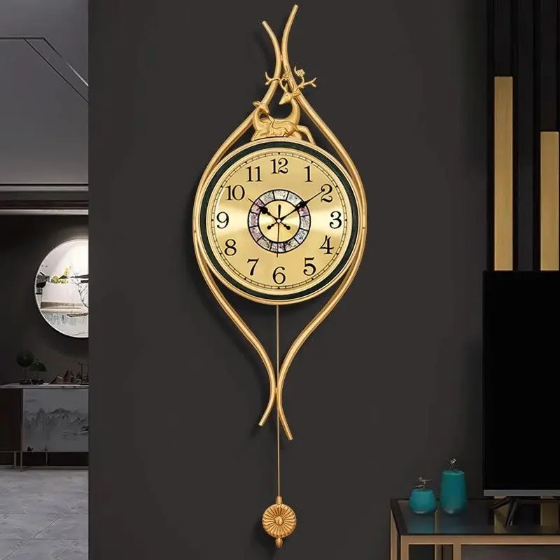European-style Brass Wall Cloc - Lighting Home Decor Wall Clocks 评论和价格
