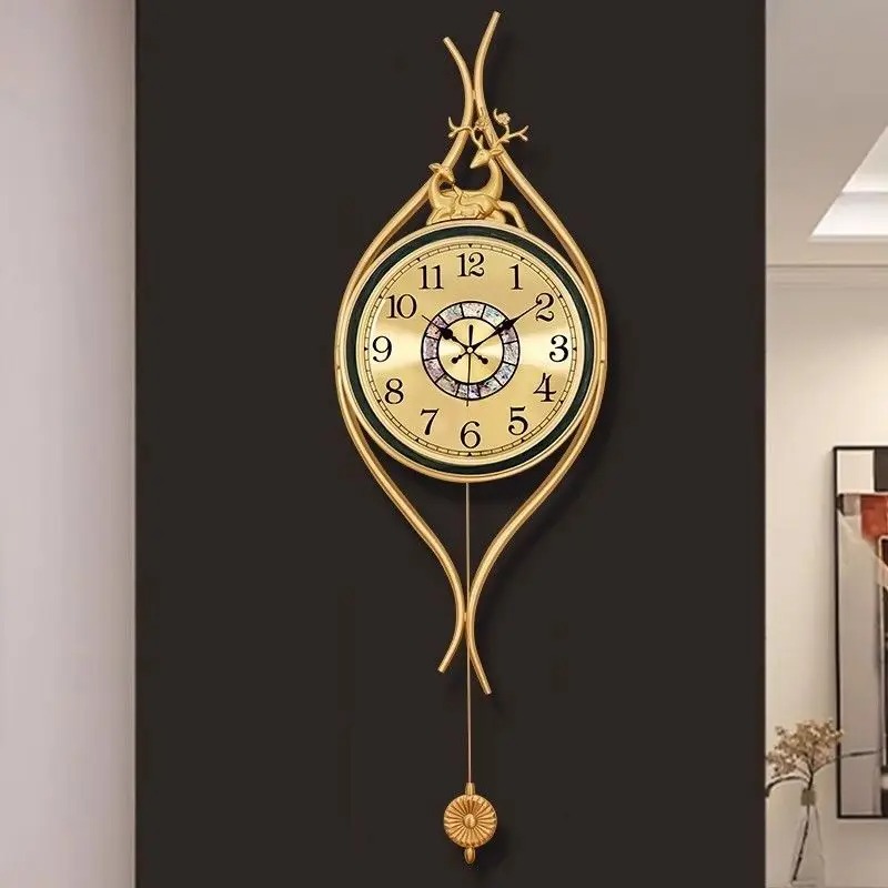 European-style Brass Wall Cloc - Lighting Home Decor Wall Clocks 评论和价格
