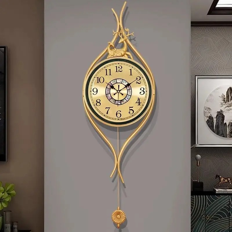 European-style Brass Wall Cloc - Lighting Home Decor Wall Clocks 评论和价格
