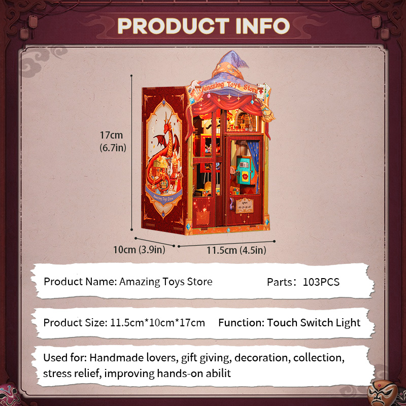 CUTEBEE DIY Book Nook Kit Mini - Lighting Decor Store 评论和价格