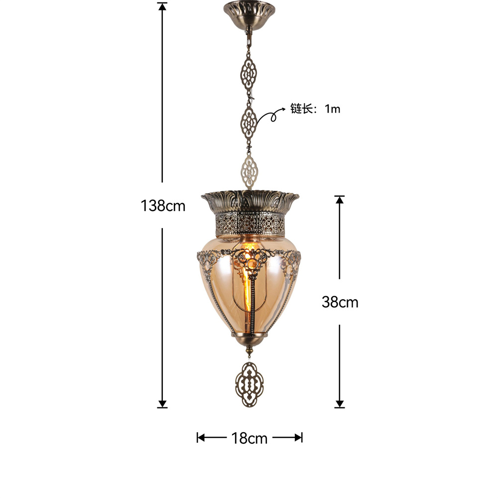 Dubai Retro Style Handmade Gla - Lighting Decor Store 评论和价格