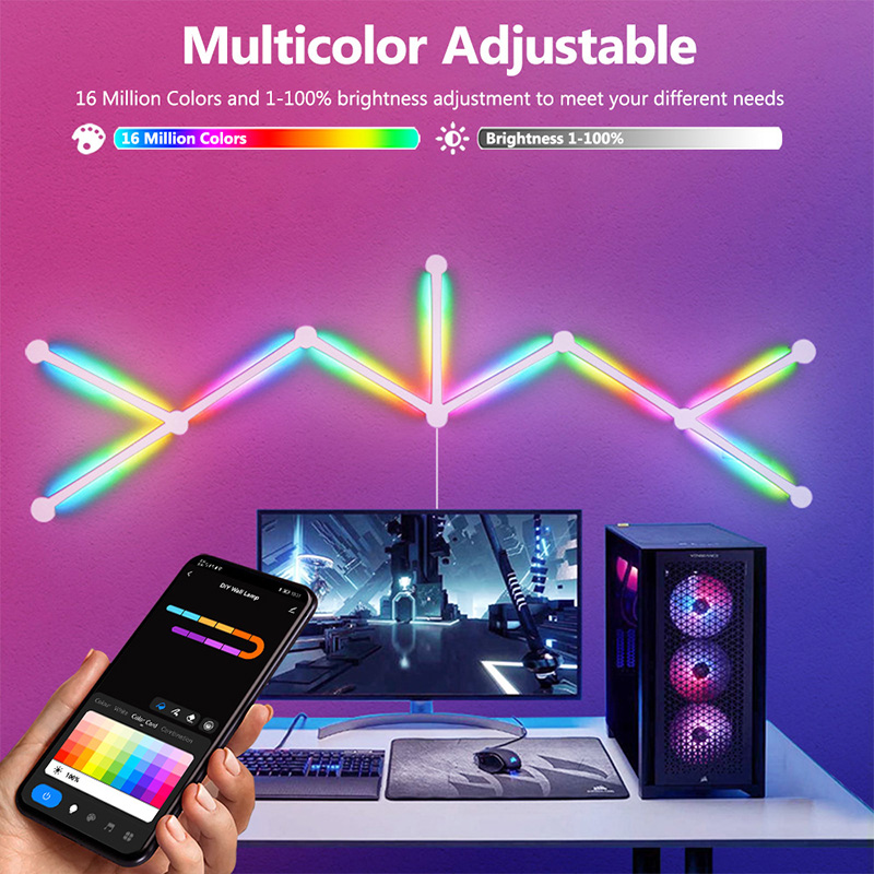 Smart RGB Wall Lamp, Bluetooth - Lighting Decoration Ideas 评论和价格