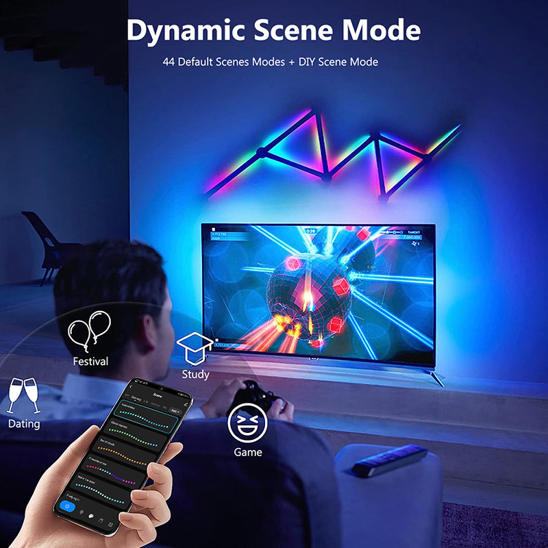 Smart RGB Wall Lamp, Bluetooth - Lighting Decoration Ideas 评论和价格