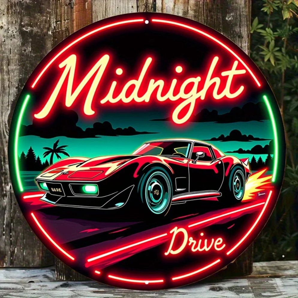 Vintage Neon Car Sign Midnight - Lighting Decoration Ideas 评论和价格