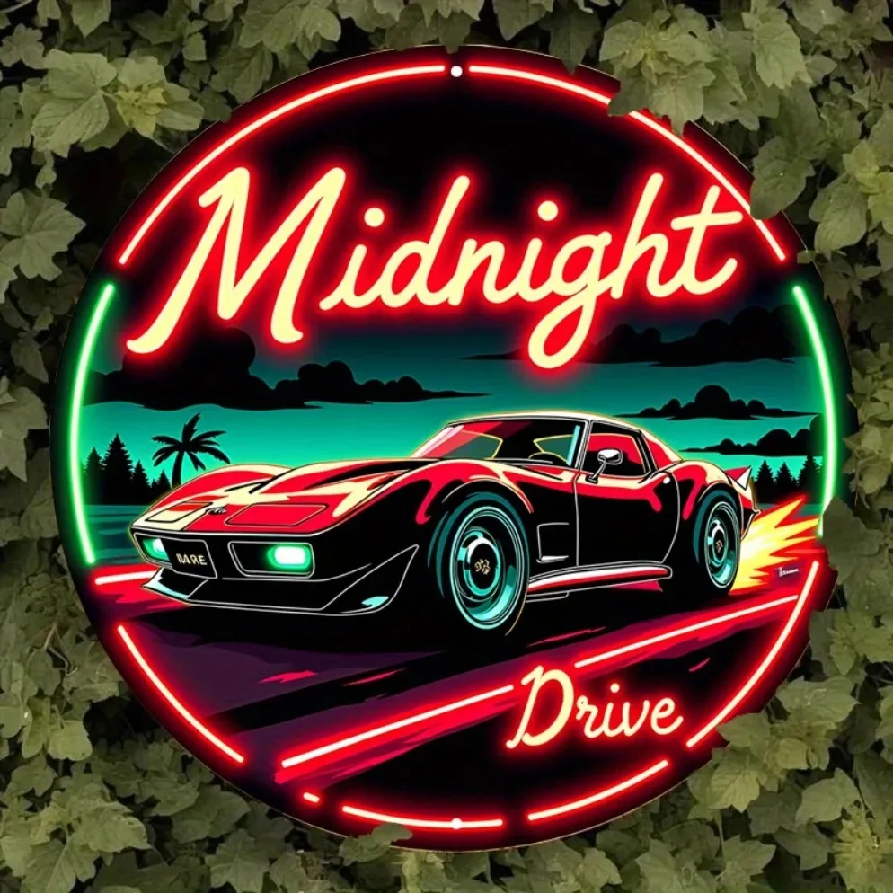 Vintage Neon Car Sign Midnight - Lighting Decoration Ideas 评论和价格