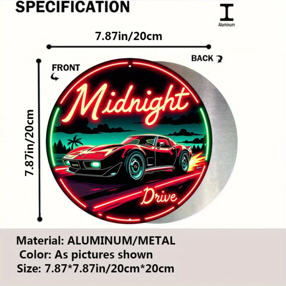 Vintage Neon Car Sign Midnight - Lighting Decoration Ideas 评论和价格