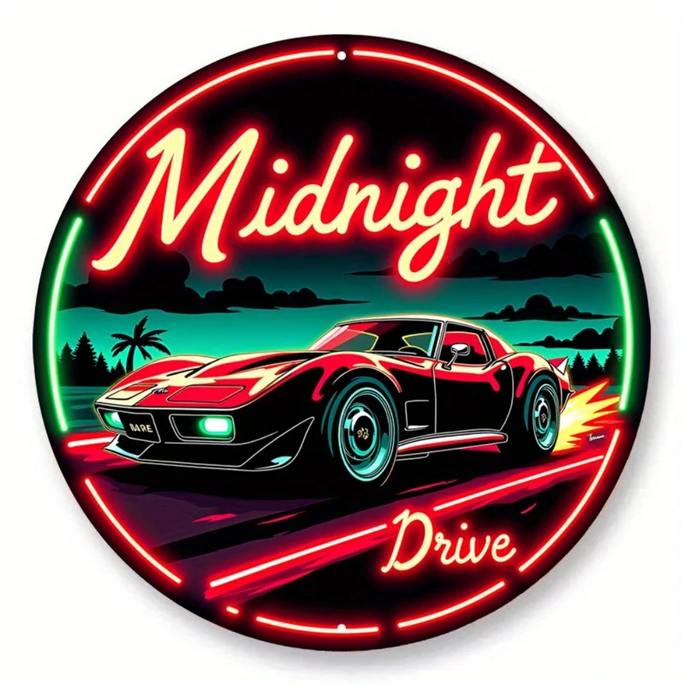 Vintage Neon Car Sign Midnight - Lighting Decoration Ideas 评论和价格