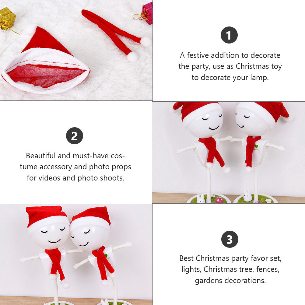 1Set Christmas Hat and Scarf S - Lighting Tree Decor 评论和价格