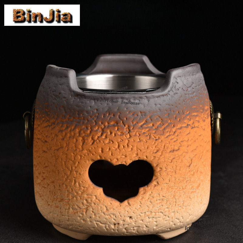 Crude Pottery High-handled Pot - Candle Holder Set 评论和价格