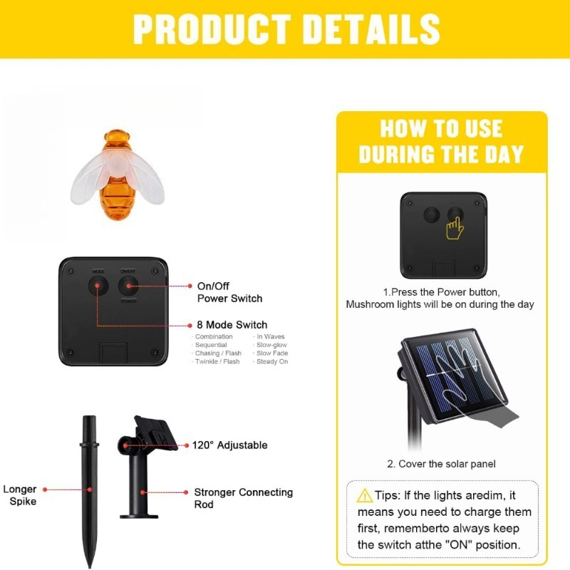 Solar Bee String Light 7m 50 L - Lighting Tree Decor 评论和价格