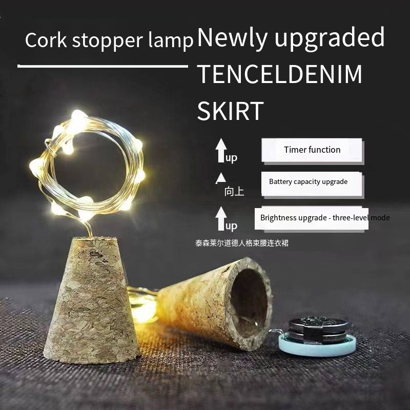 Wodden Bar LED Wine Bottle Cor - Decor Lighting Cork 评论和价格