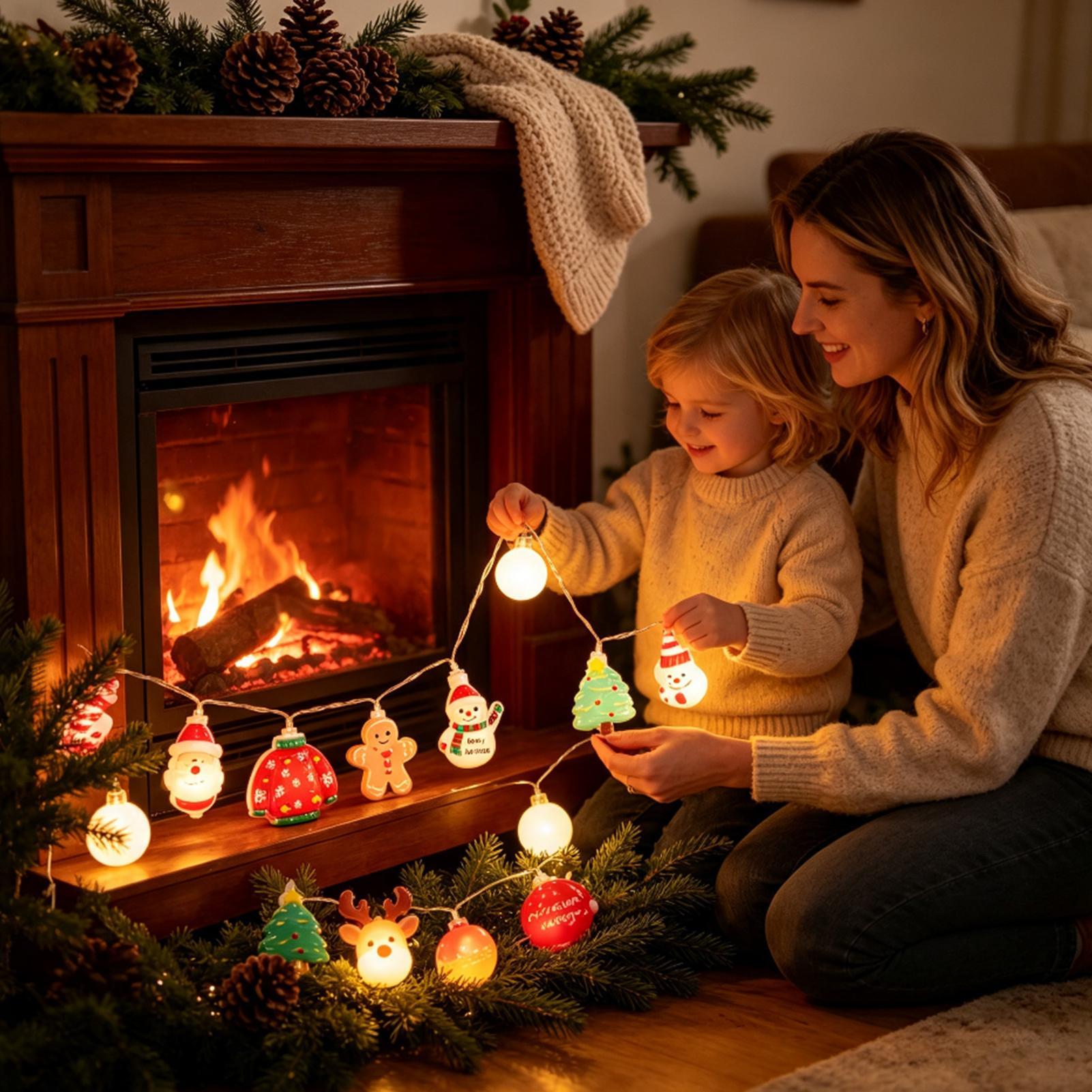 Christmas Santa String Lights  - Lighting Tree Decor 评论和价格
