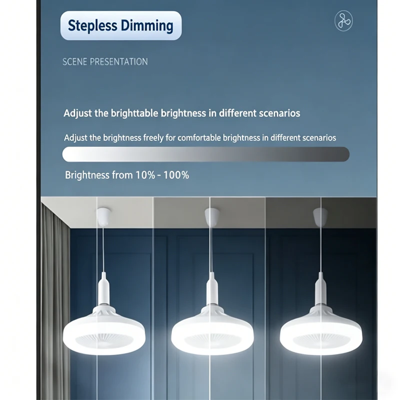 2 In 1 Ceiling Fan Lamps 3 Spe - Decor Lighting Fans 评论和价格