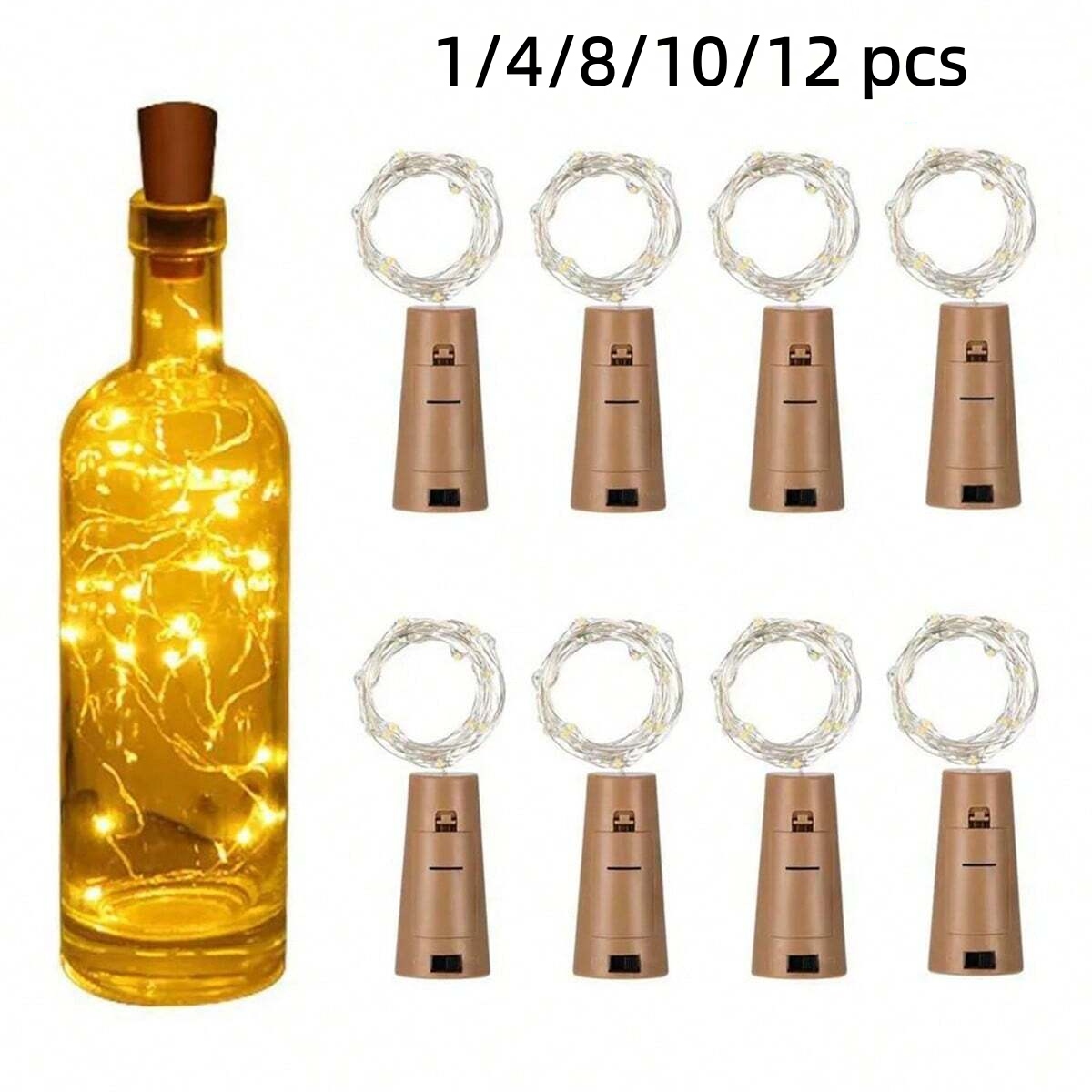 10/12 Pack Bottle Lights with  - Decor Lighting Cork 评论和价格