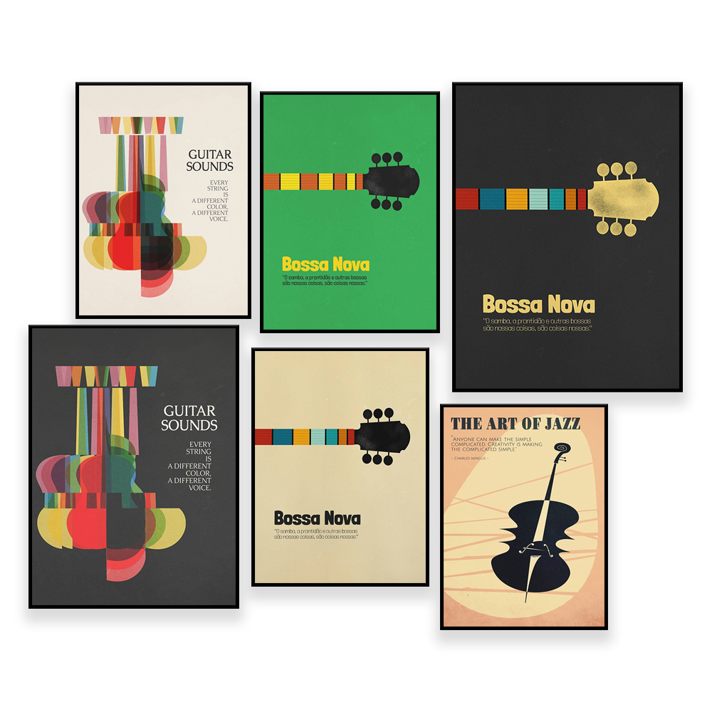 Bossa Nova Poster, Jazz Print, - Nova Decor & Lighting Vase Glass Brun 26Cm 评论和价格
