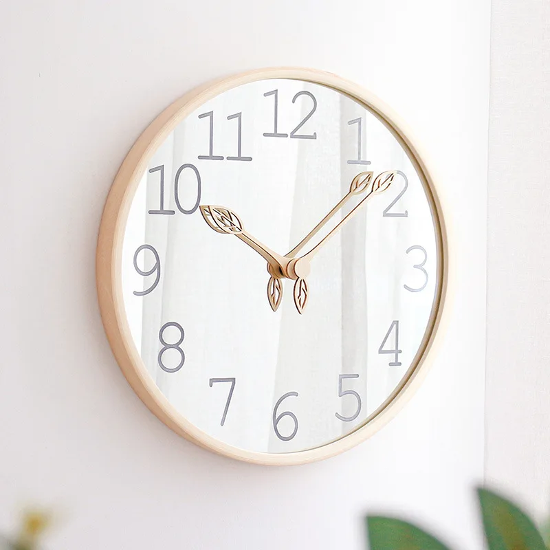 12inch Mirror Wooden Wall Cloc - Lighting Home Decor Wall Clocks 评论和价格